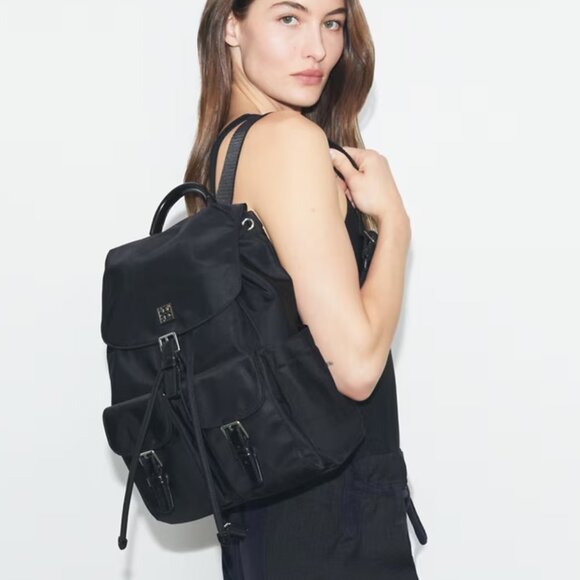 TORY BURCH VIRGINIA BACKPACK Black - Picture 1 of 11